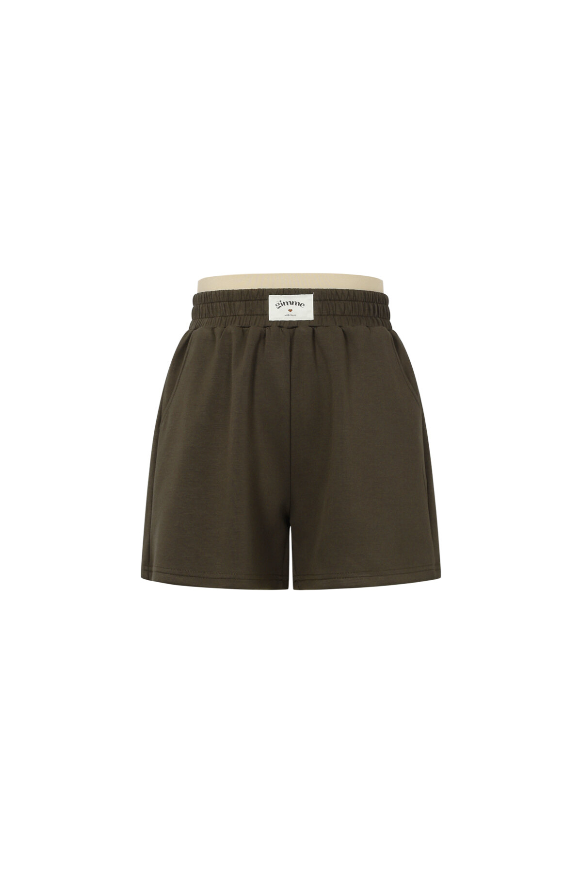 Knitted Polyester Fiber Women's Casual Shorts Sporty Solid Color h5 