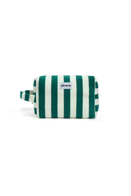 Kosmetiktaschen, gestreift, schlicht, aus Polyester, Alltagsaccessoires