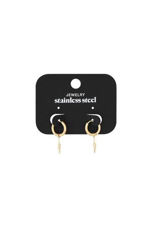 Orecchini Bullone Gold Stainless Steel h5 Immagine2
