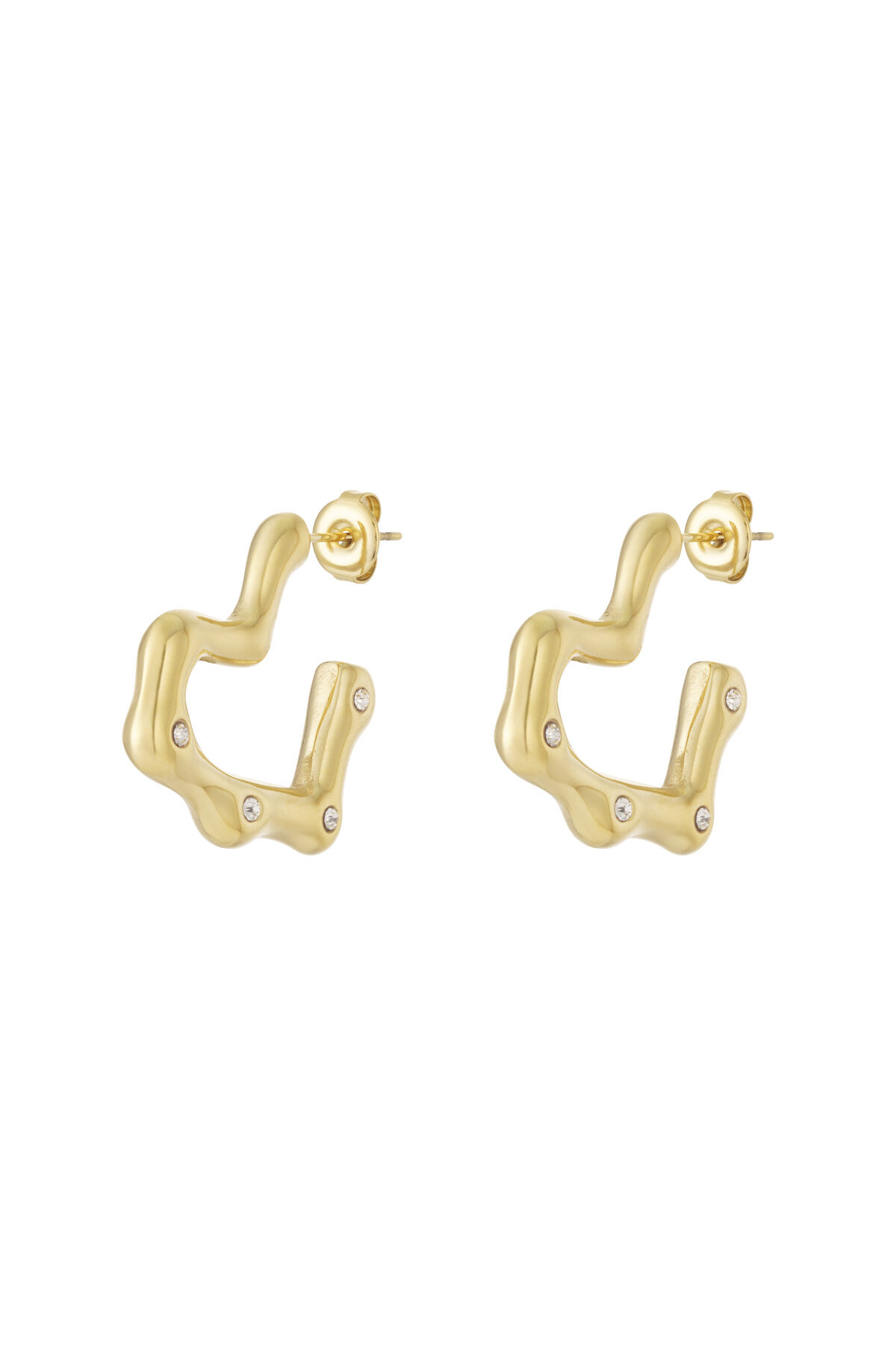 Pendientes de aro de acero inoxidable Corazón Diario Diario Joyería de mujer 2