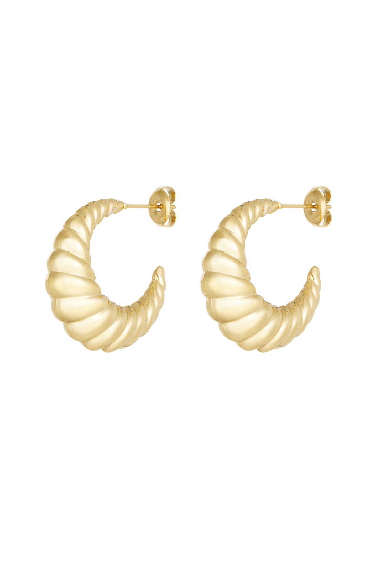Boucles d'oreilles croissant - doré 