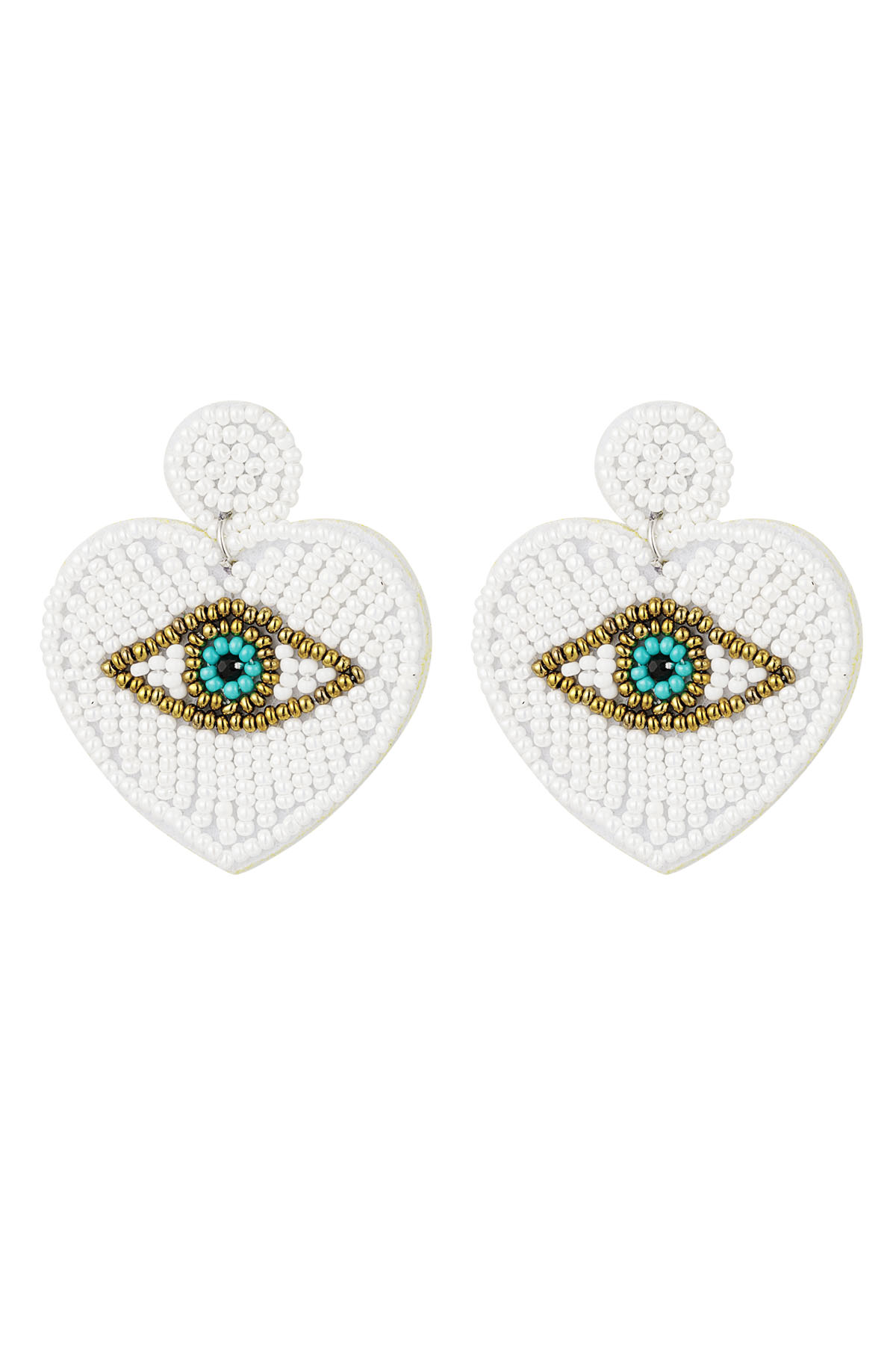 Pendientes de cuentas con ojo Fucsia Glass Imagen4