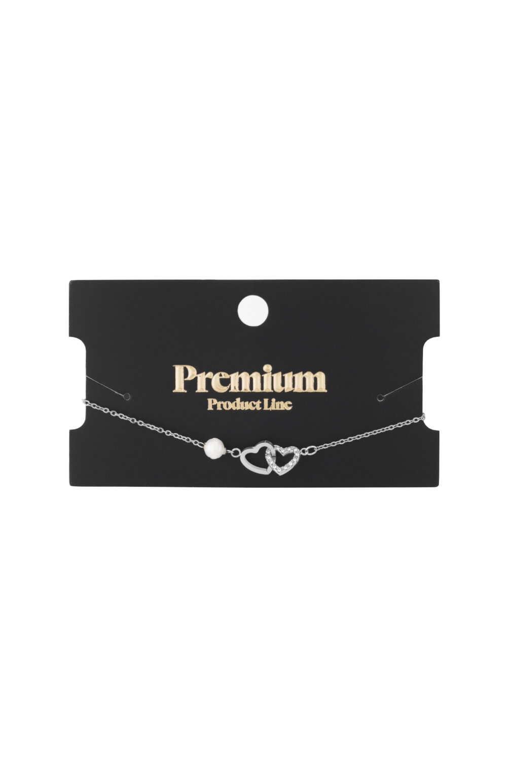 Bracelet pour toujours coeurs - Acier Inoxydable Doré h5Image4