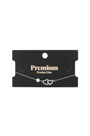 Bracelet pour toujours coeurs - Acier Inoxydable Doré h5 Image4