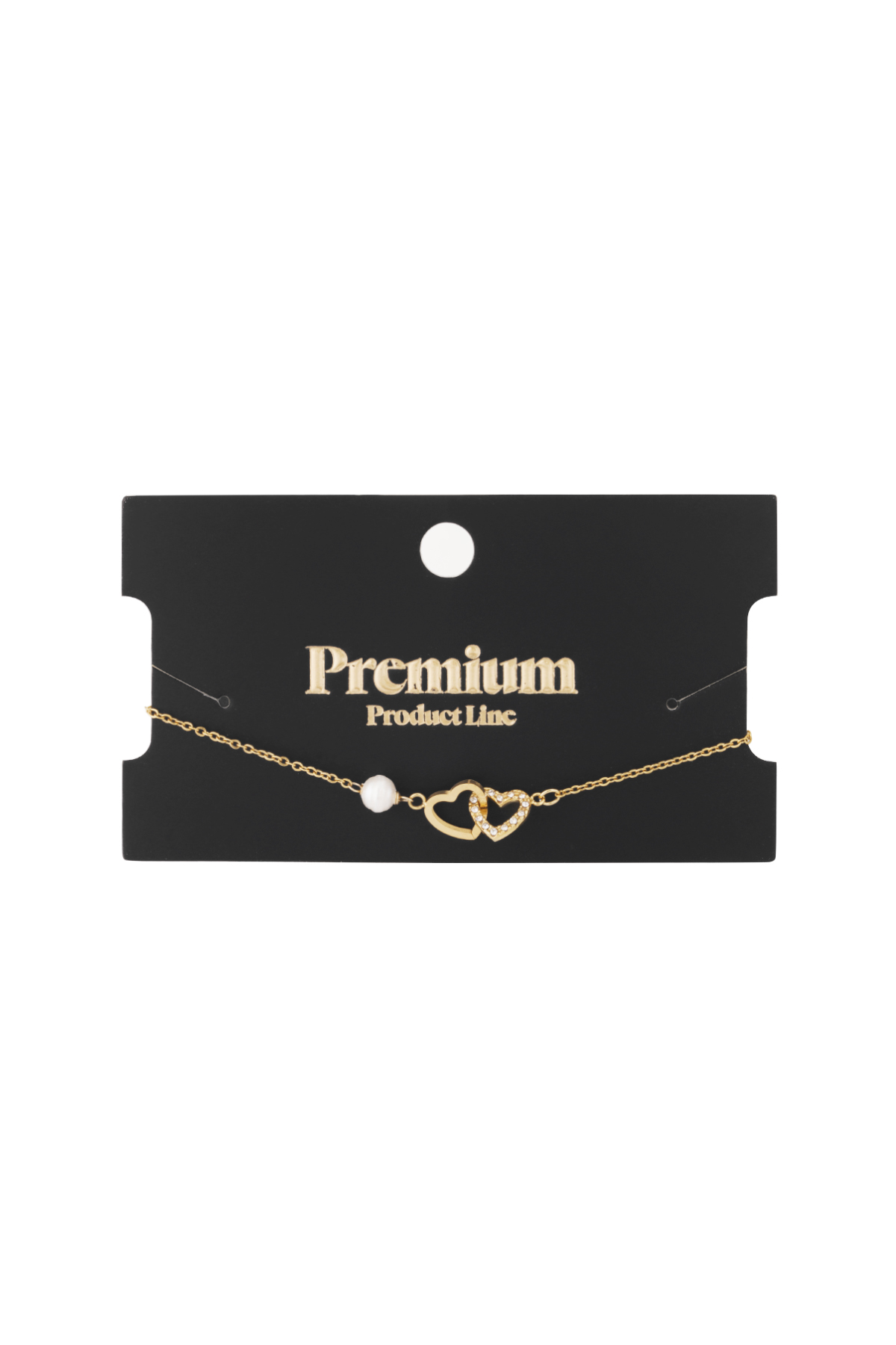 Bracelet pour toujours coeurs - Acier Inoxydable Doré h5 Image3