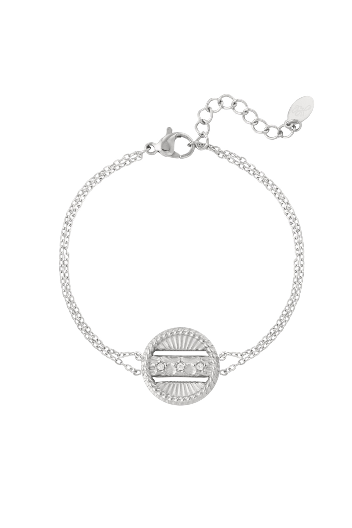 Groothandel Rond Muntje Armband van Roestvrij Staal voor Vrouwen - Set van 1, foto 5 van 5