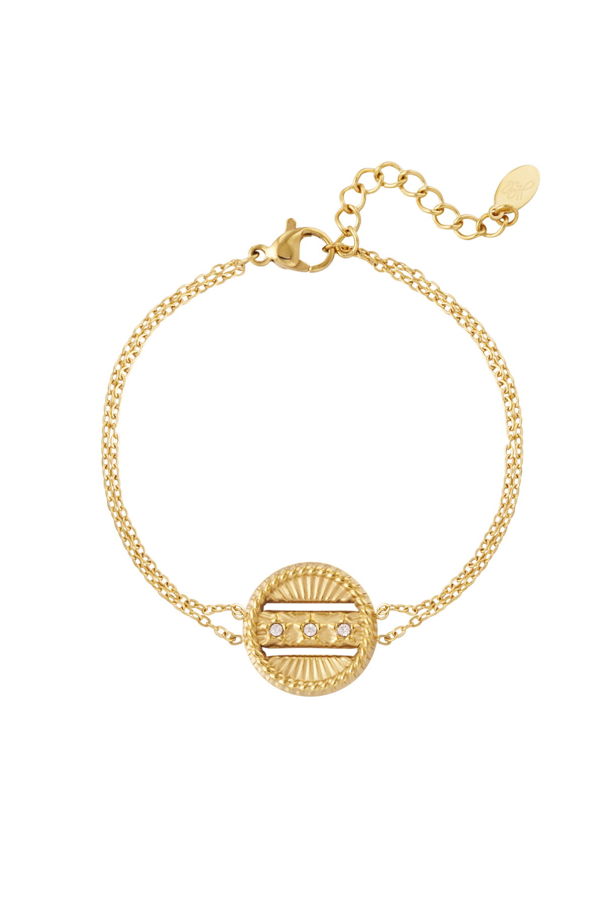 Groothandel Rond Muntje Armband van Roestvrij Staal voor Vrouwen - Set van 1