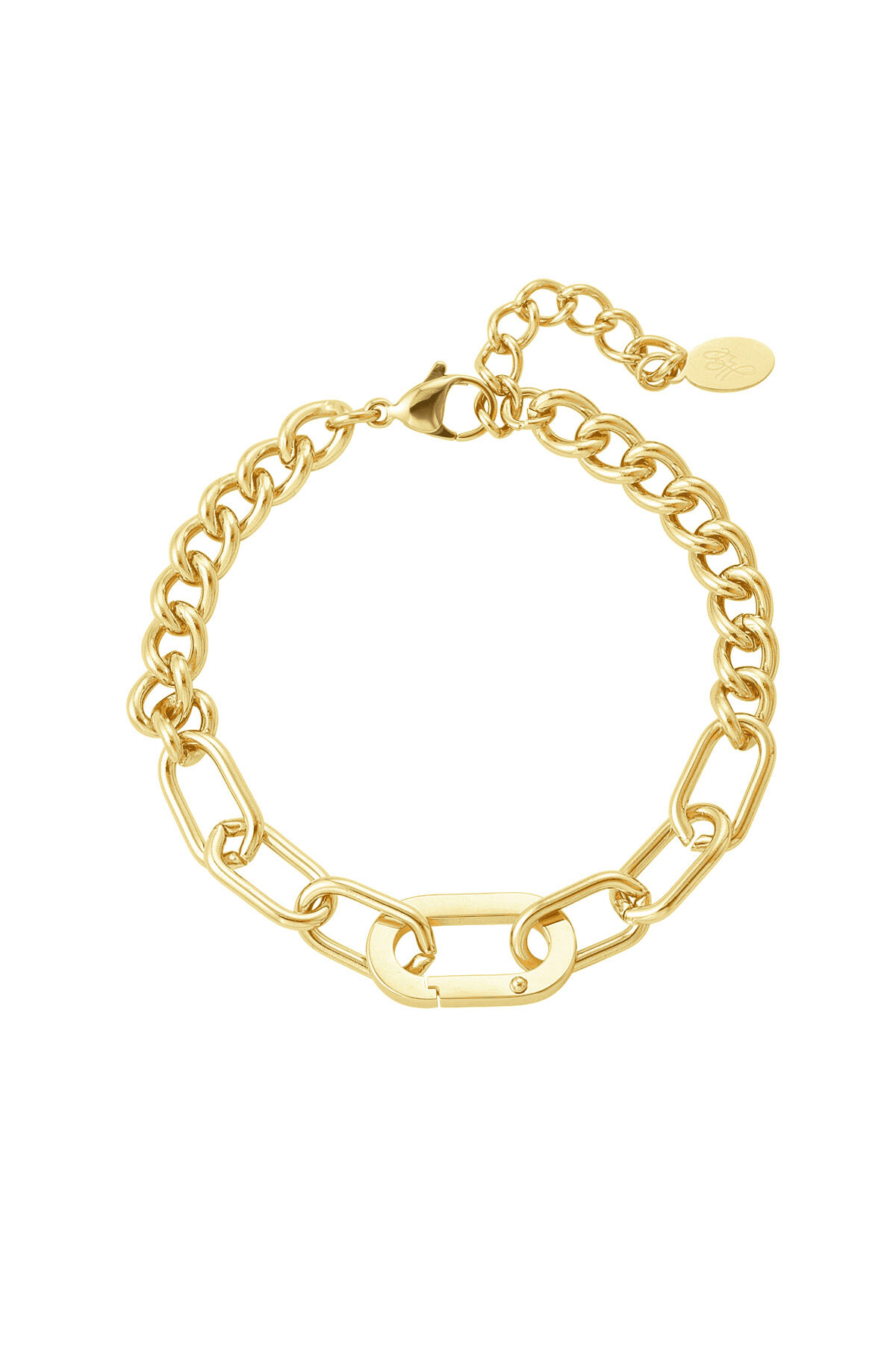 Pulsera de eslabones 2 estilos - acero inoxidable dorado h5 