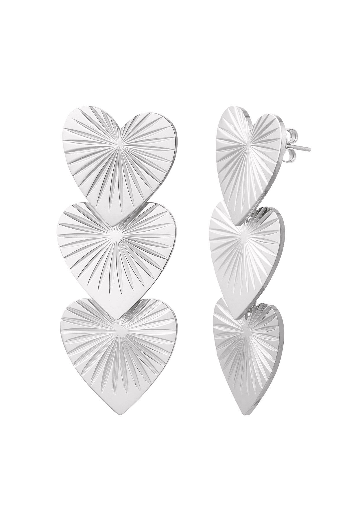 orecchini 3 cuori con stampa h5 