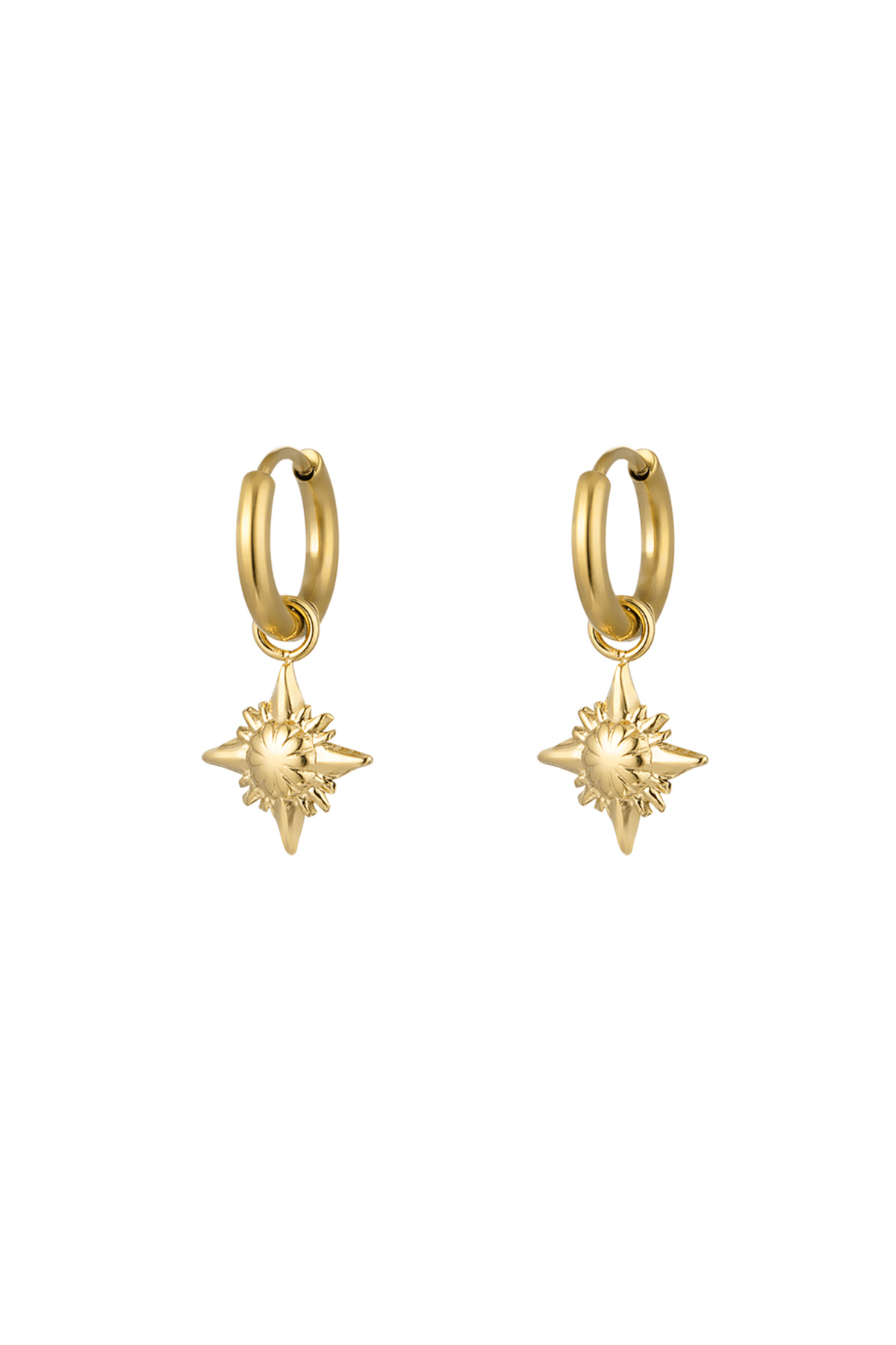 Orecchini Stella decorativa - Colore oro Acciaio inossidabile