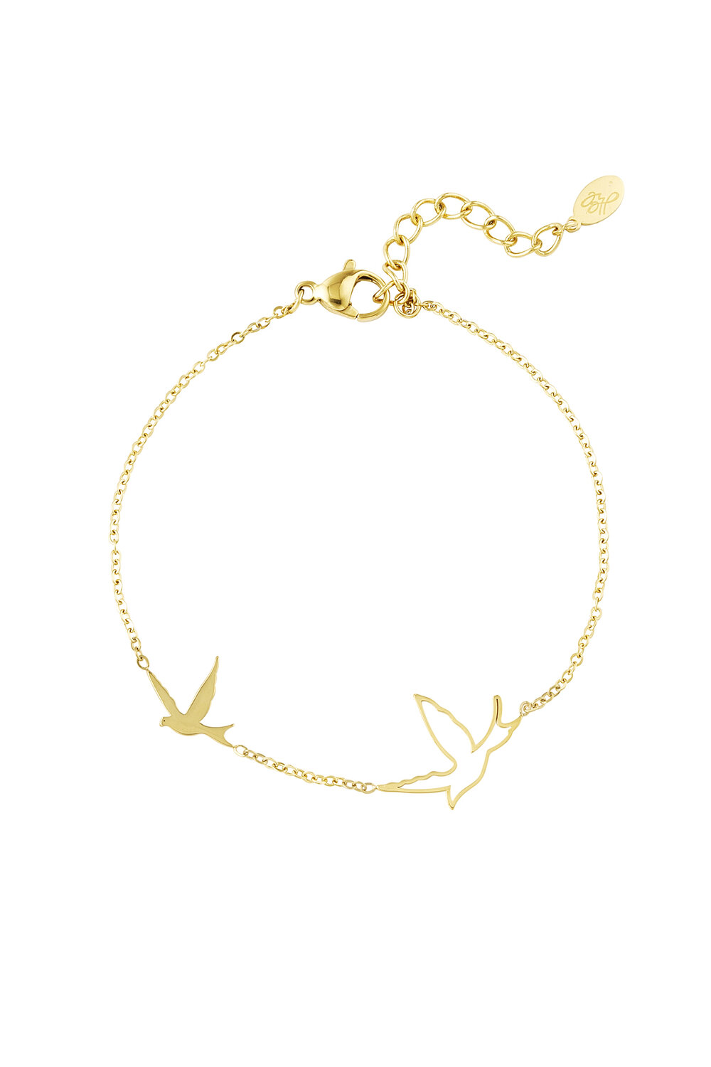 bracciale uccello - colore oro (Pack with plastic bag)