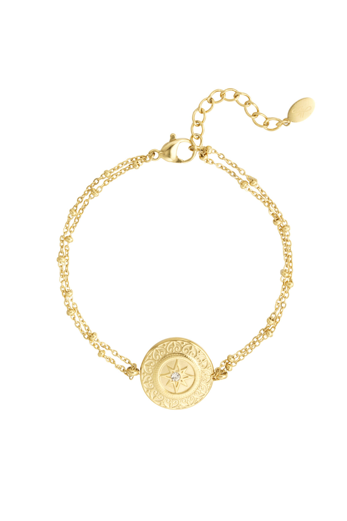 double bracelet star coin