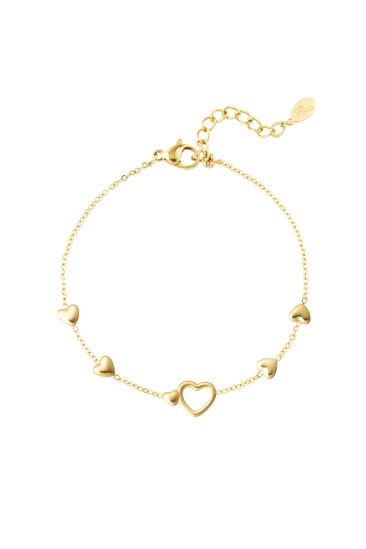 Groothandel RVS Armband met Hartvormige Hanger voor Vrouwen - Set van 1 Yehwang