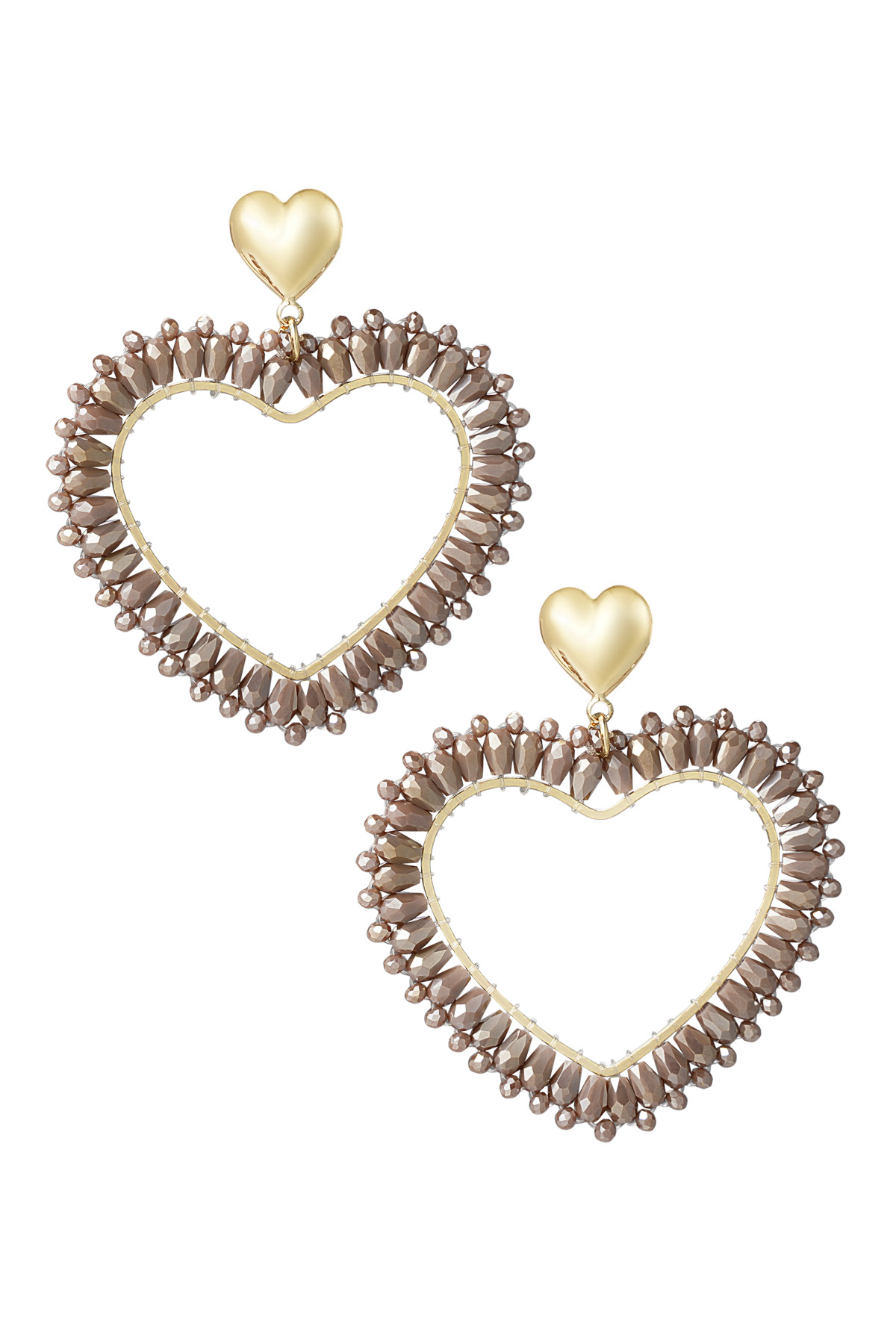 Orecchini a forma di cuore neri 