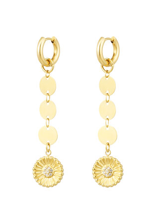 orecchini collana tonda con fiore h5