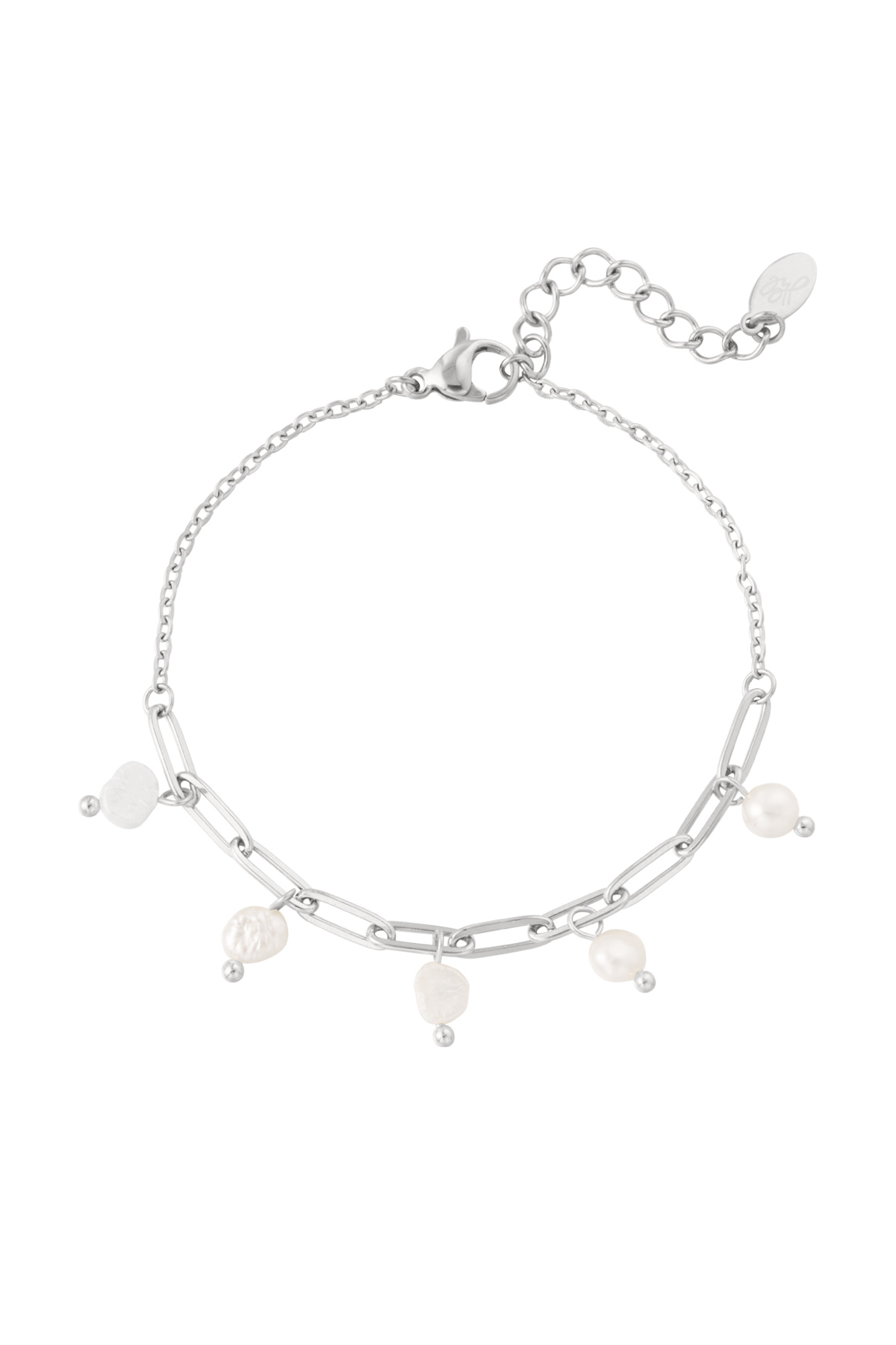 Groothandel RVS Schakelarmband met Parel voor Vrouwen - Set van 1, foto 5 van 5