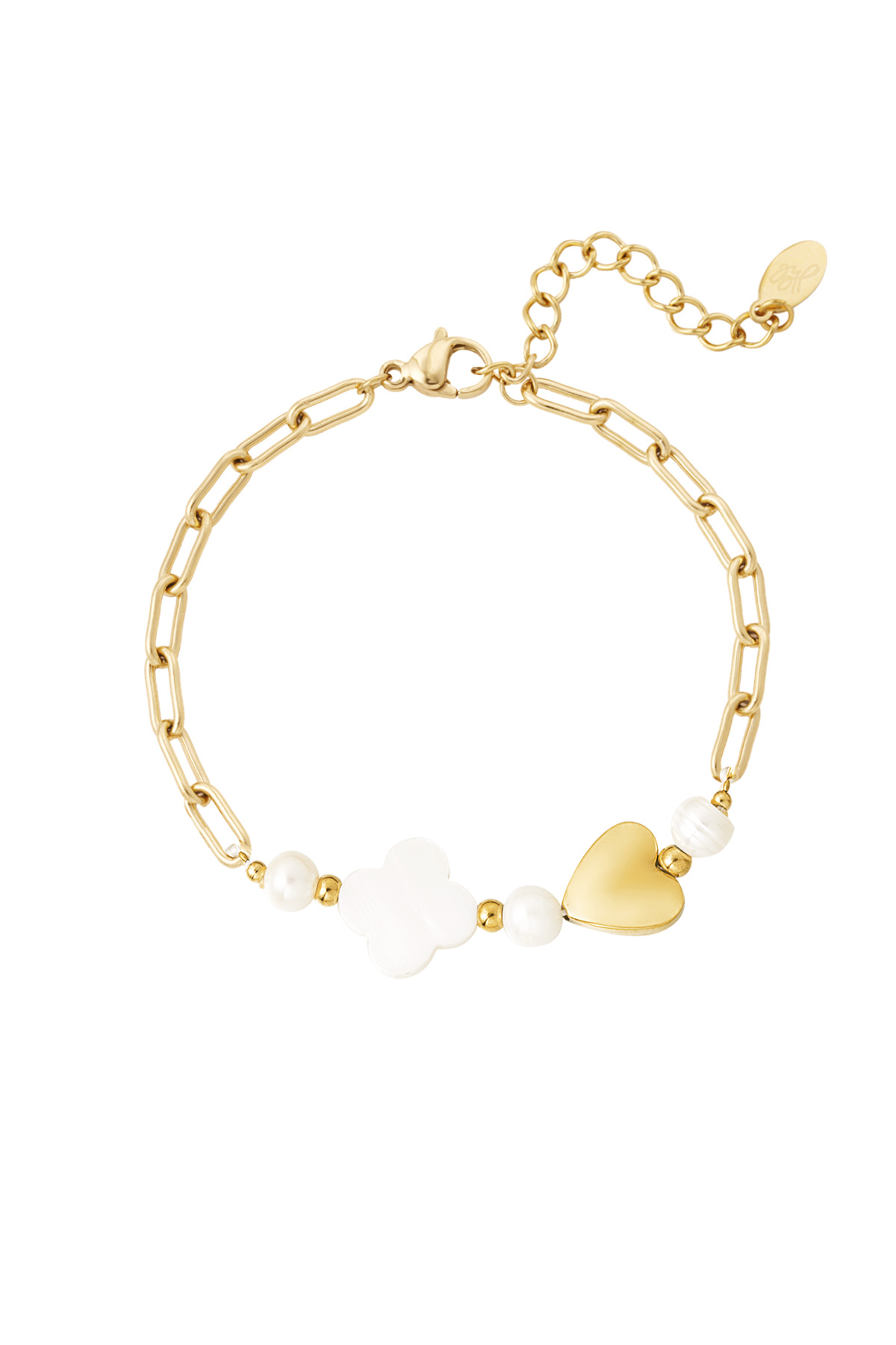 bracelet heart and clover 
