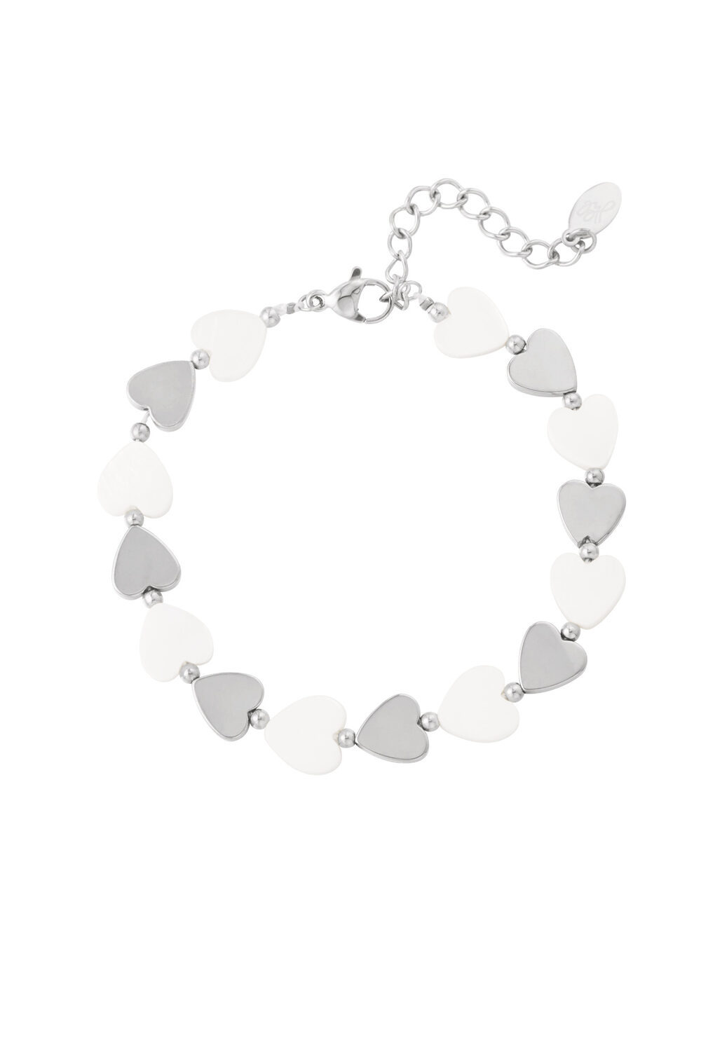 Bracelet sea shovel hearts - Silver Color color