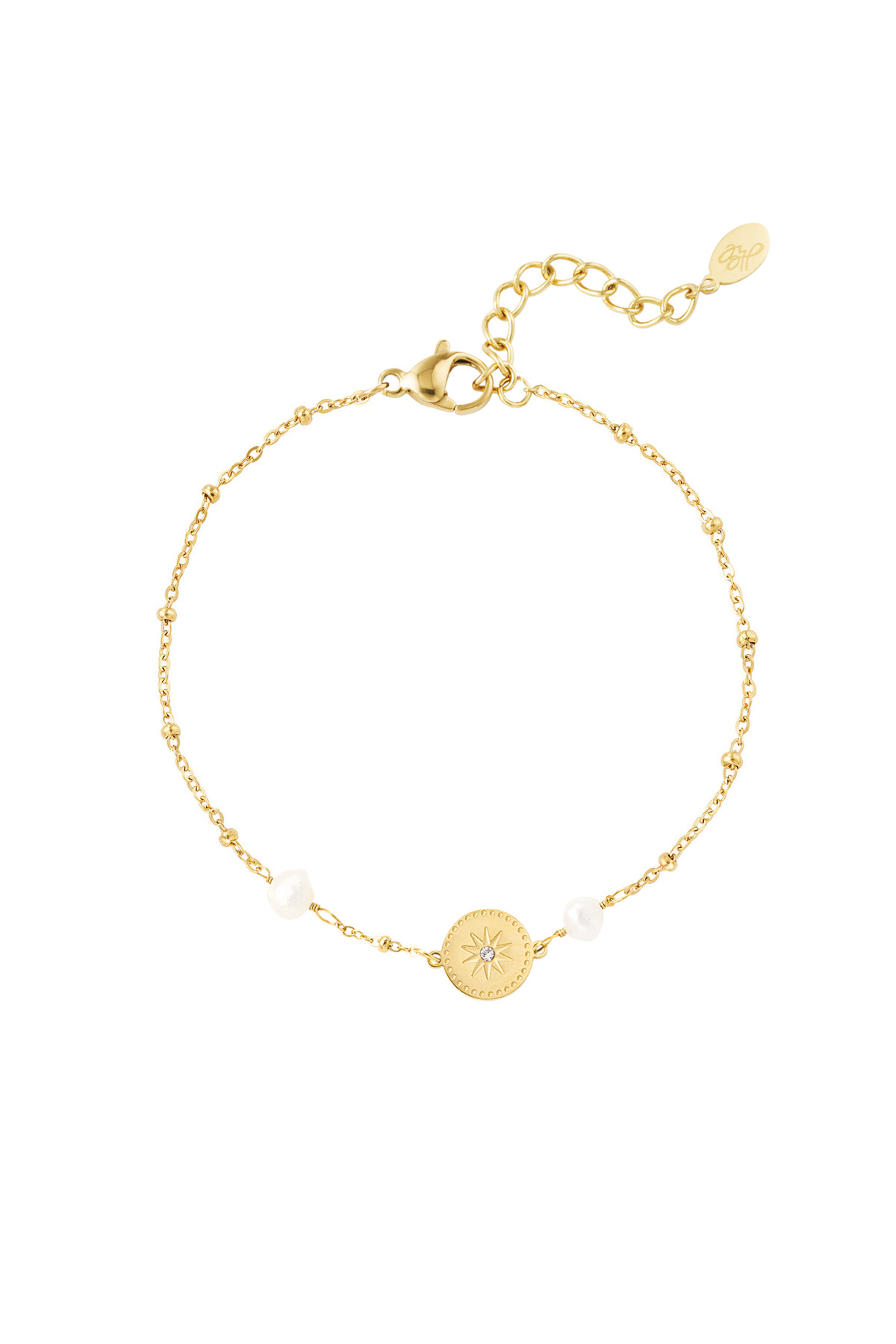 bracelet with charms and pearl 