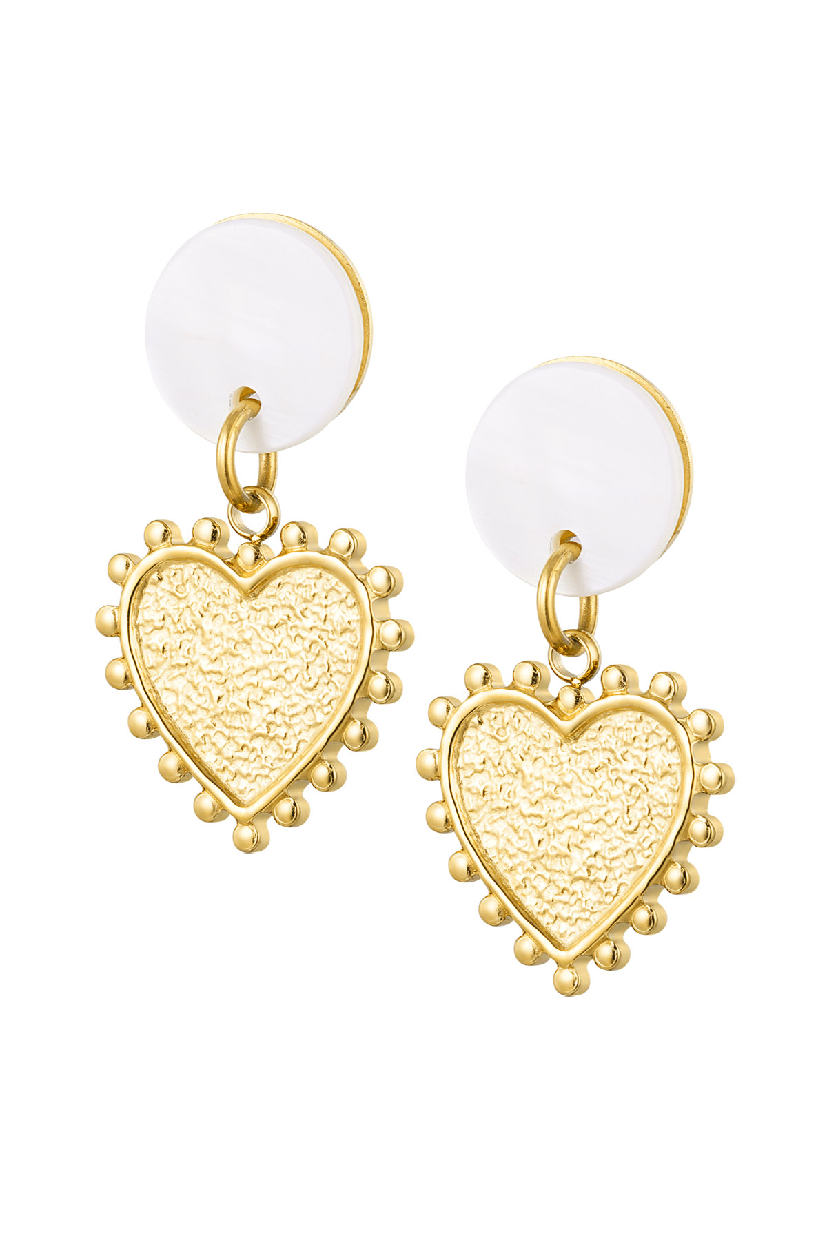 earring shell with heart detail 2
