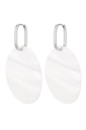 Orecchini moneta grande - argento Acciaio inossidabile h5