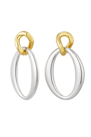 Orecchini pendenti attorcigliati - argento/Colore oro h5
