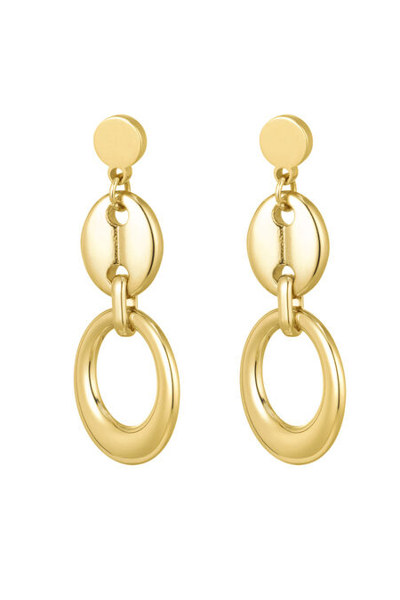 Earrings Link With Button Detail