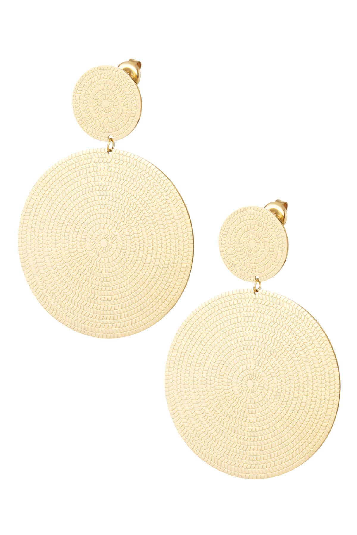 Ohrringe große Creolen – Goldfarbe - Goldfarbefarbe