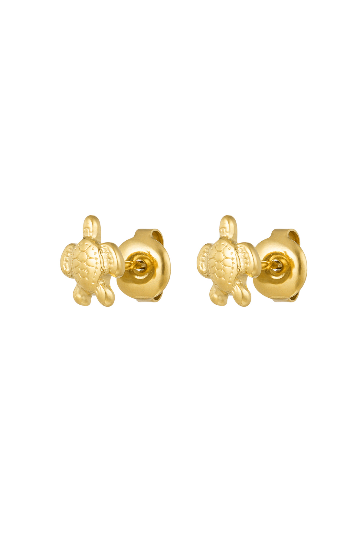 Schildkröten-Ohrringe – Goldfarbe - Goldfarbefarbe