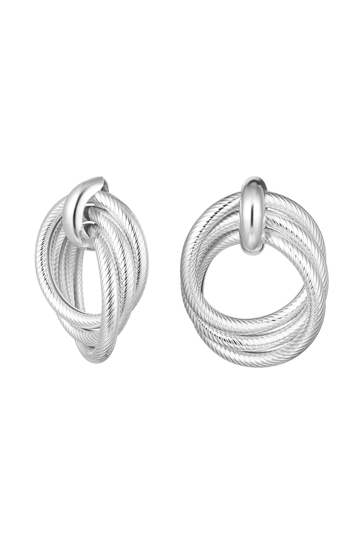 orecchini statement curve con stampa 