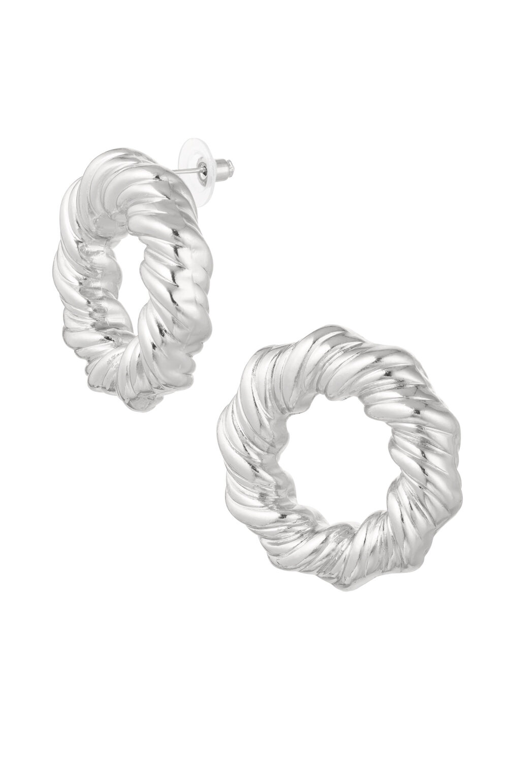 boucles d'oreilles cercle avec imprimé