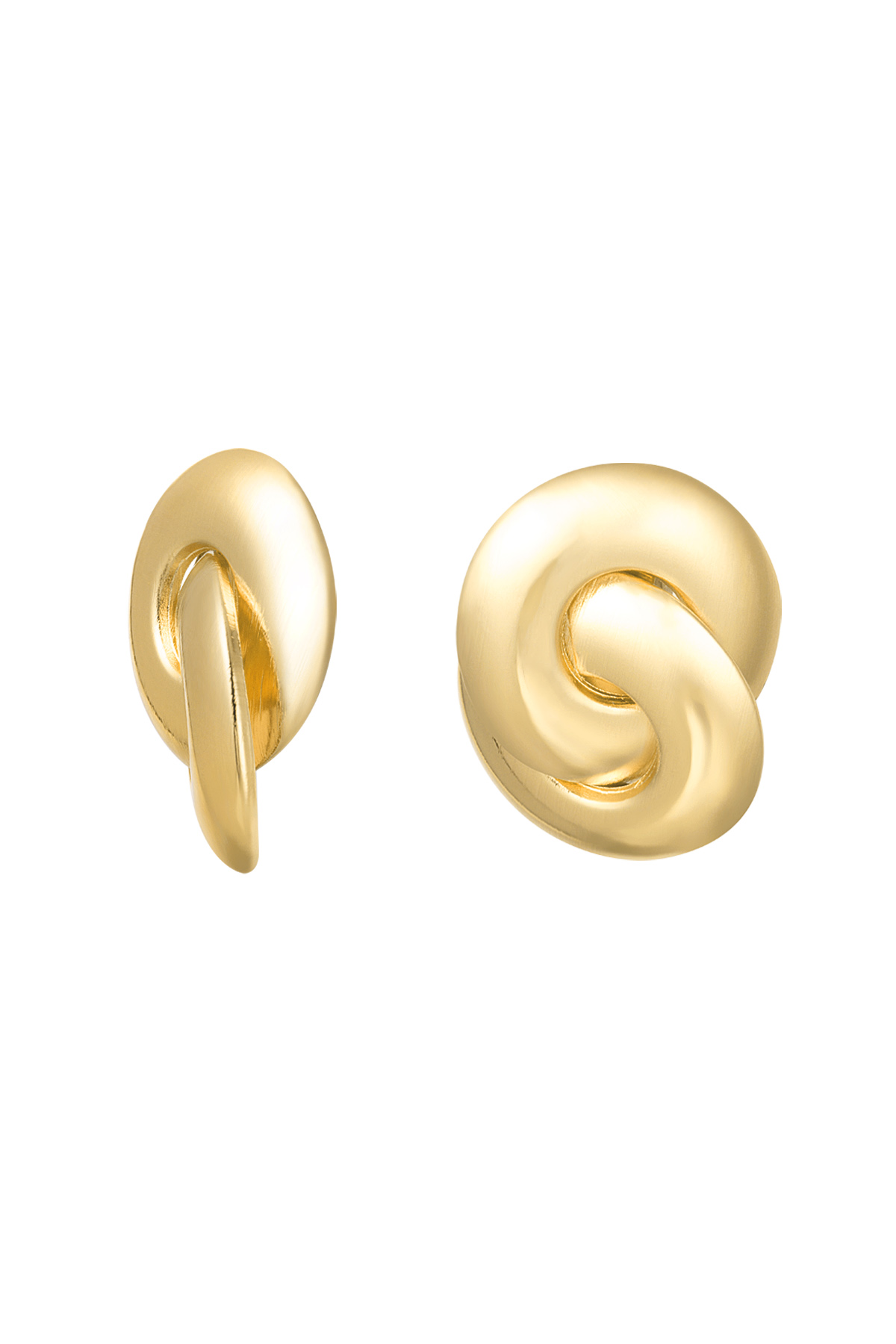 Pendientes rizo - Metal dorado 