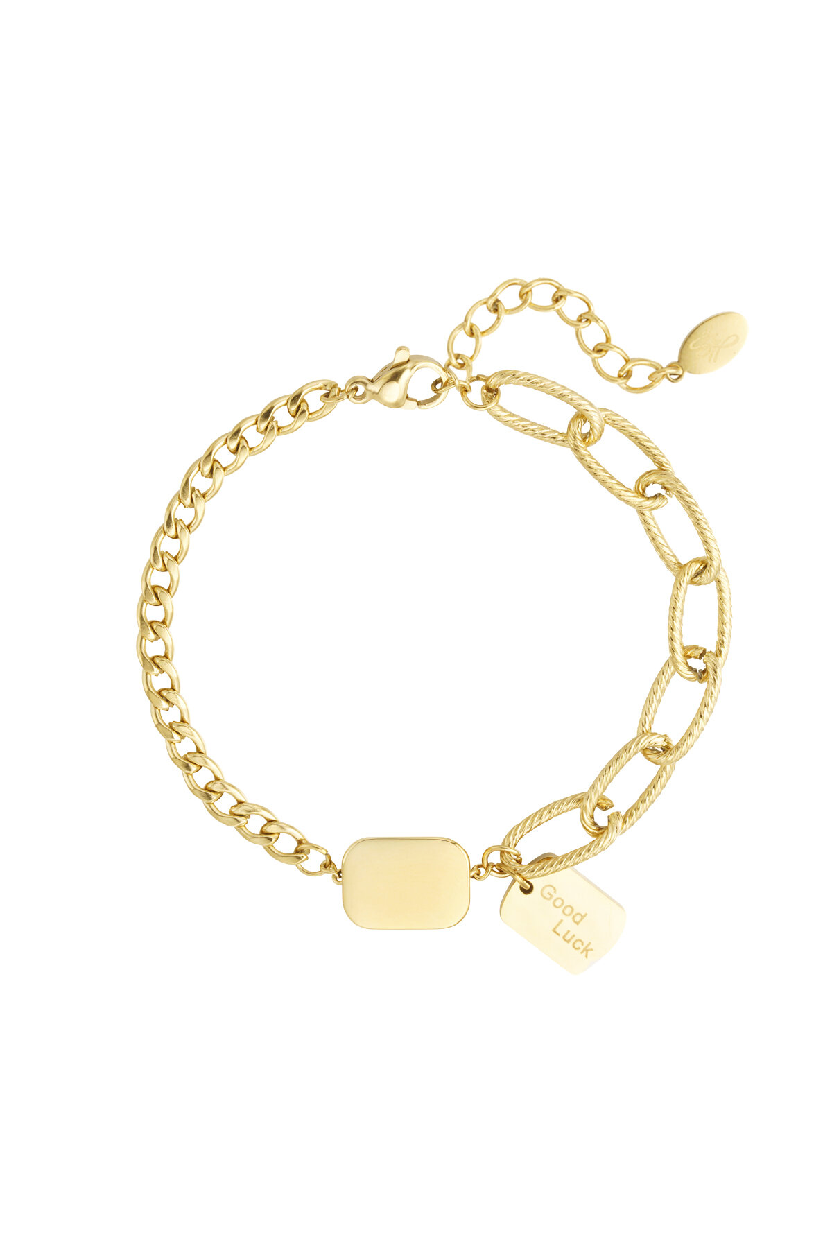 Gliederarmband Glück – Goldfarbe - Goldfarbefarbe h5 
