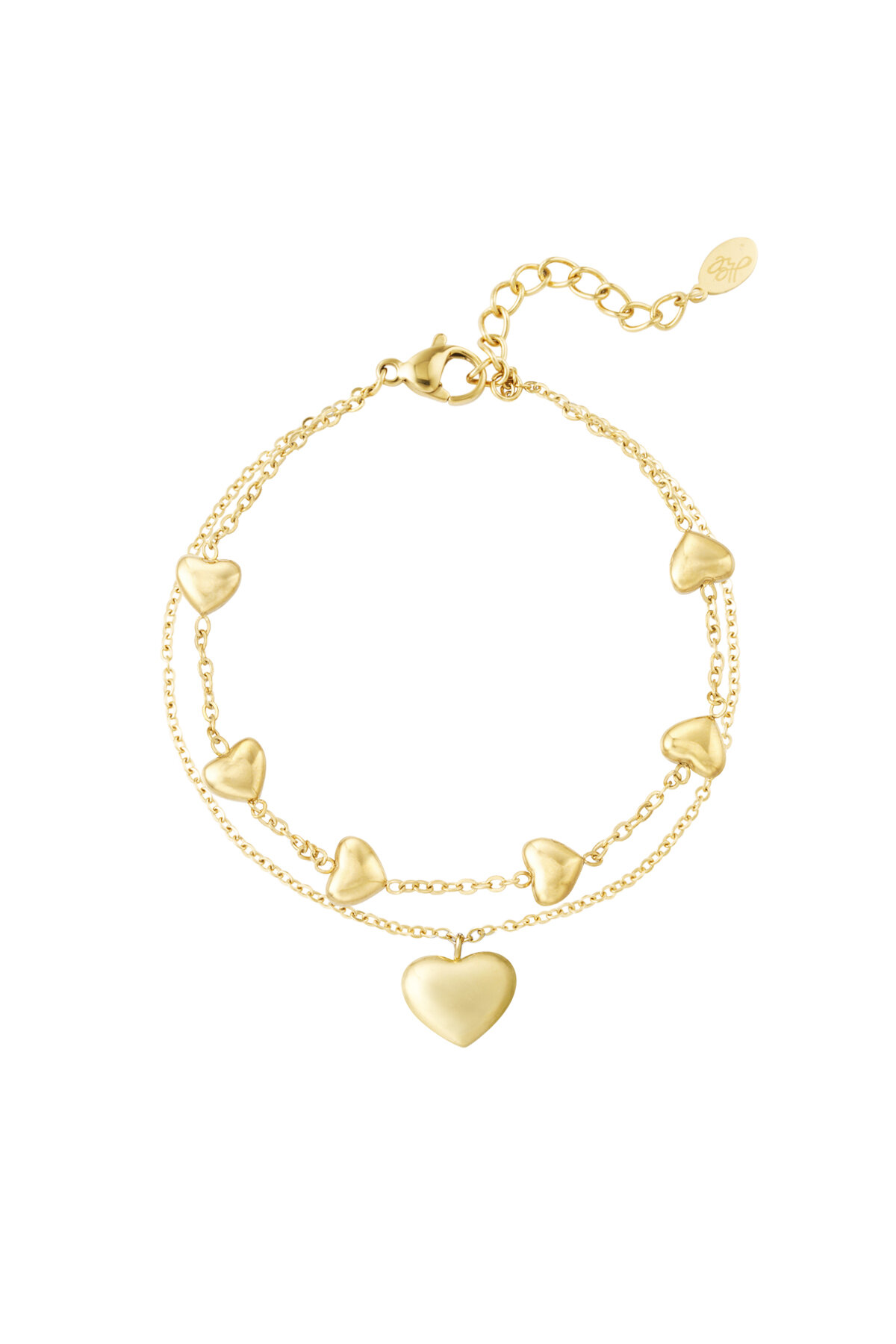 bracciale doppio cuore h5 