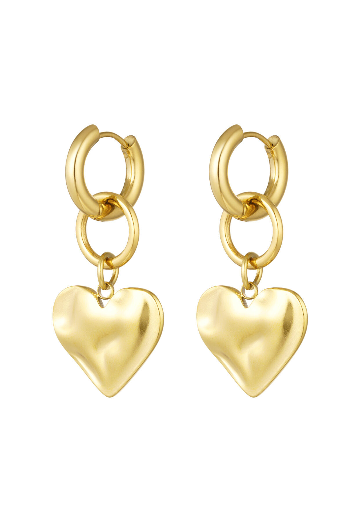 earrings with heart charm 