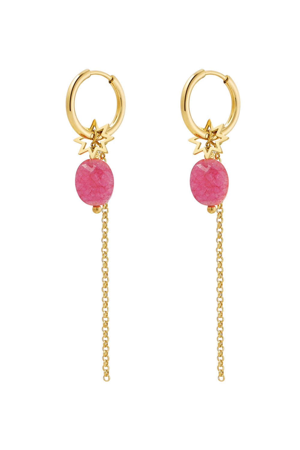 Collana Orecchini Con Pietra E Ciondolo - Colore Oro/Blu 