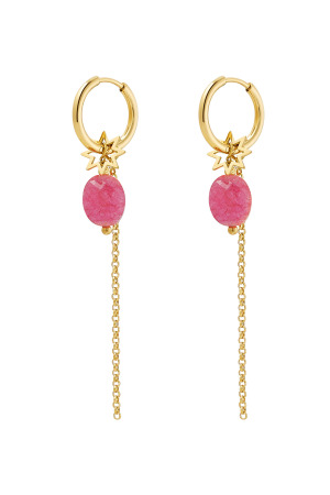 Collana Orecchini Con Pietra E Ciondolo - Colore Oro/Blu h5 