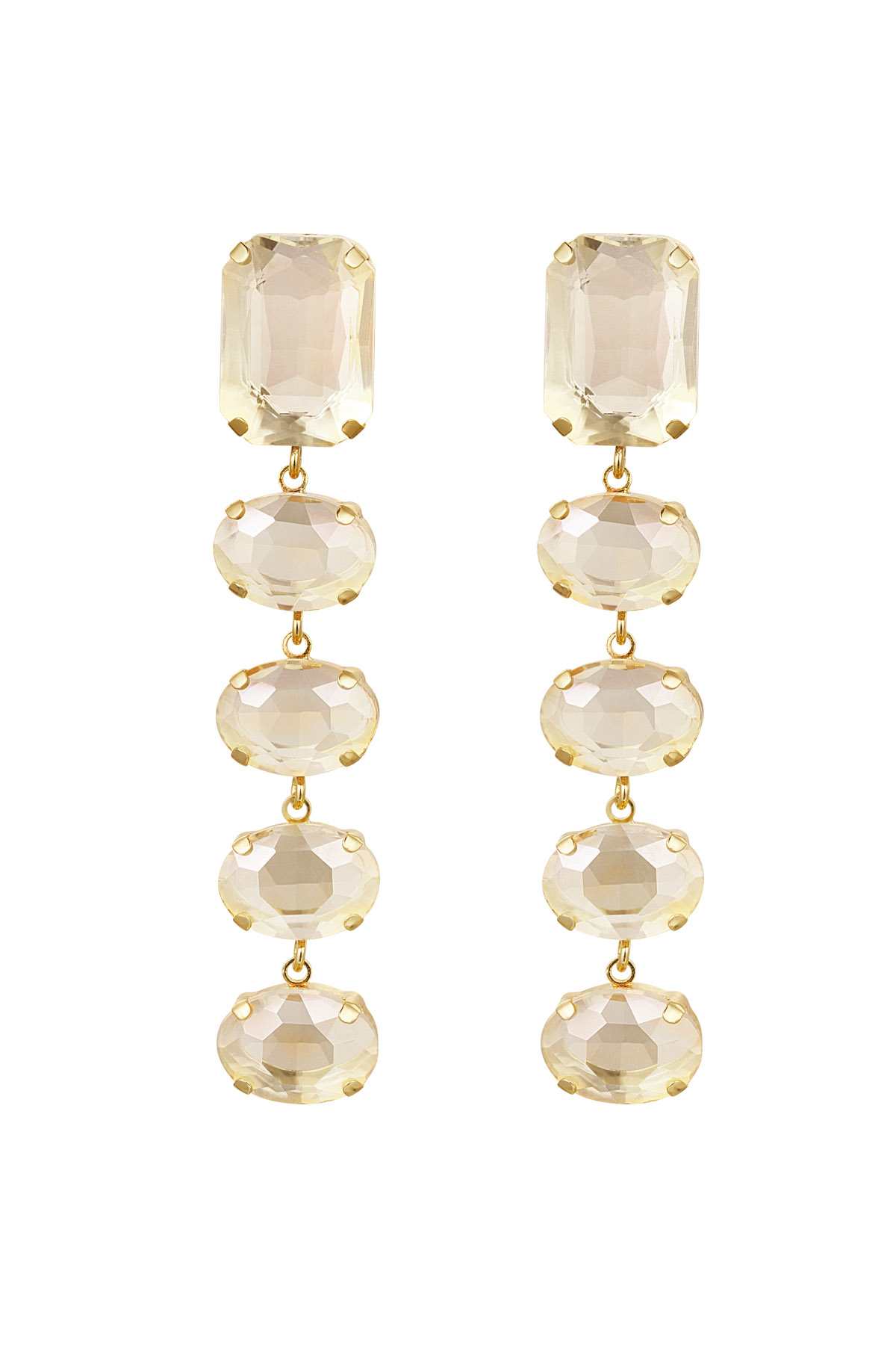 Boucles d'oreilles perles de verre party - Cuivre doré 