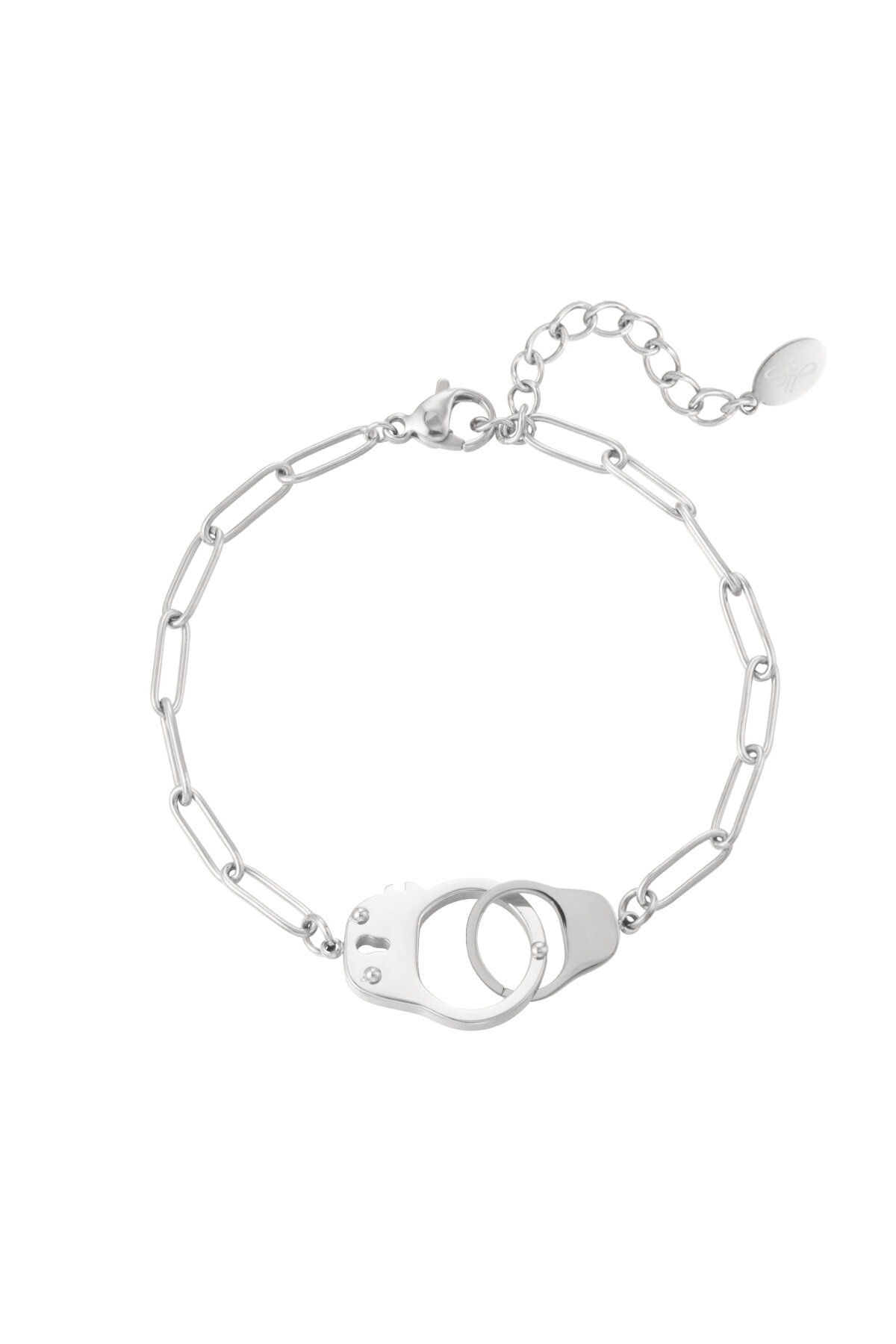 Crocheted link bracelet - Silver Color color