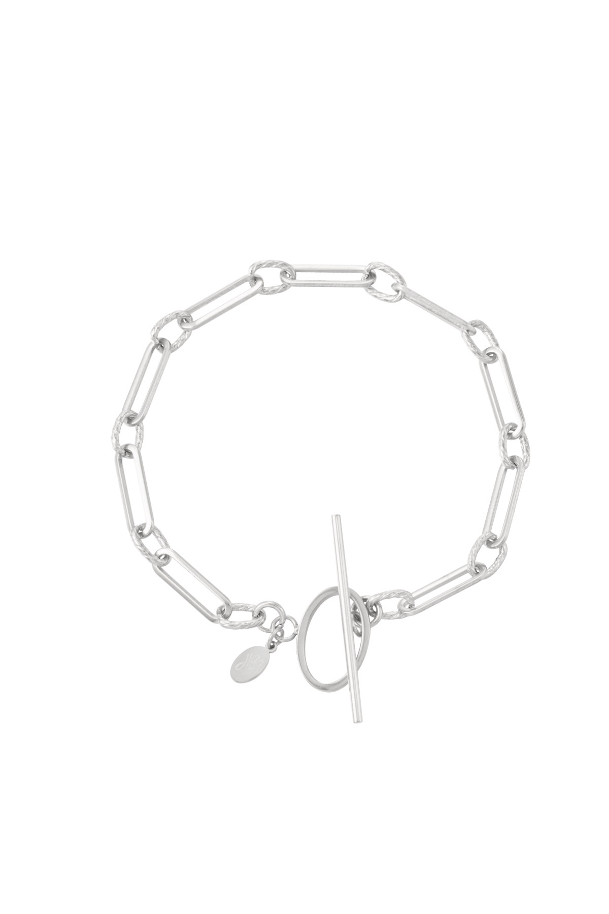 Groothandel Dunne Schakel Armband van Roestvrij Staal met Ronde Sluiting Set van 1, foto 5 van 5