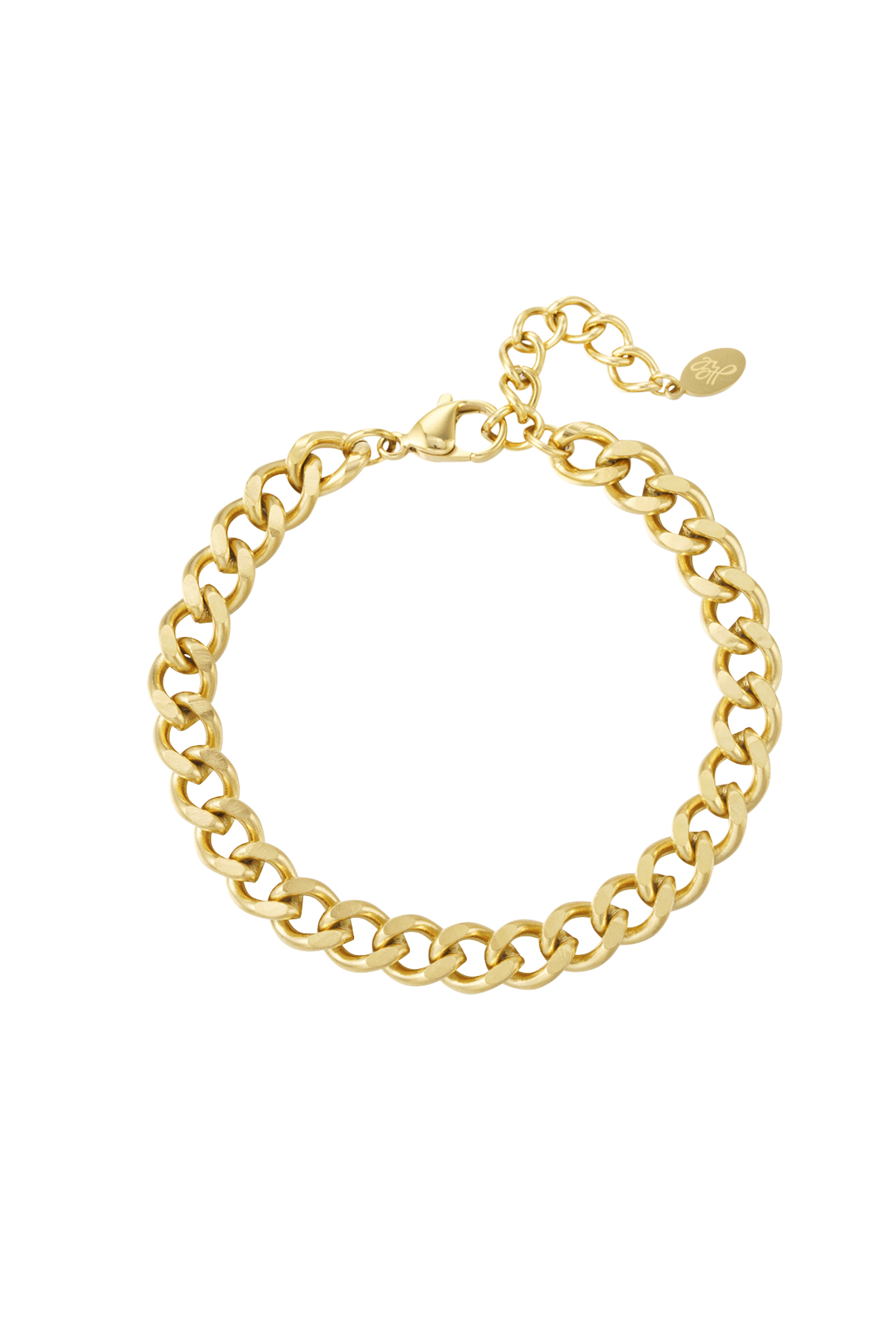 Groothandel Goudkleurig Basic Armband van Roestvrij Staal Set van 1