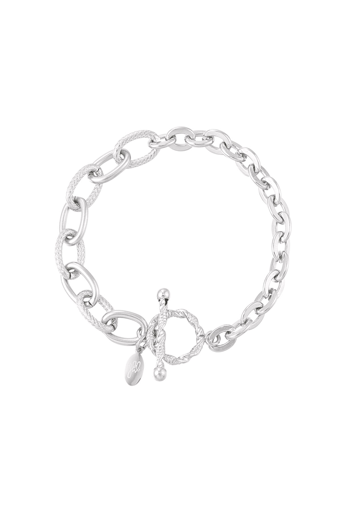 Bracelet links from small to large - Silver Color color