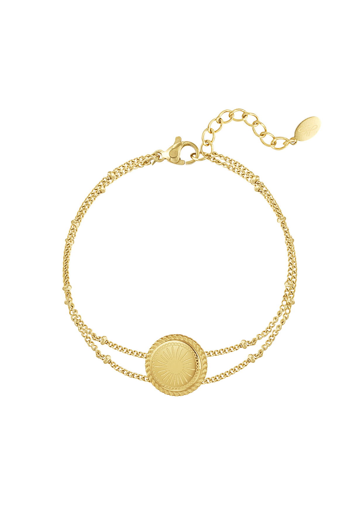bracciale a doppia maglia con moneta h5 