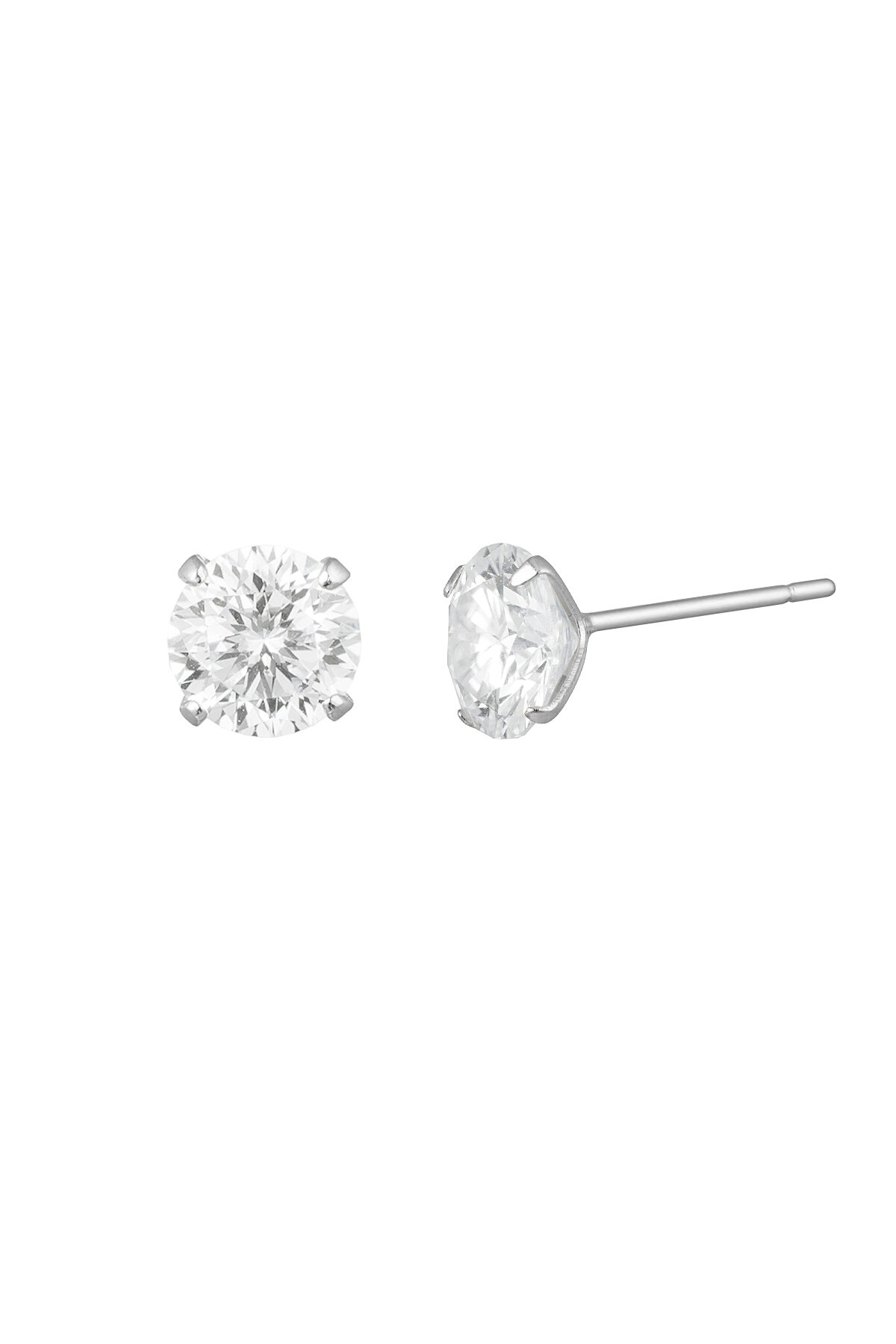 clous d'oreilles pierre ronde
