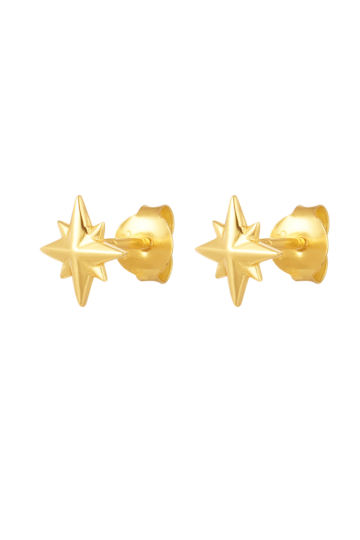 stud earrings double stone - 925 