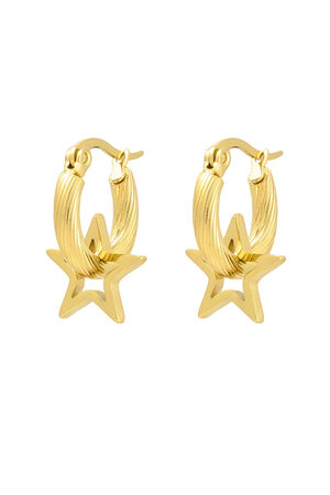boucles d'oreilles torsadées avec étoile h5
