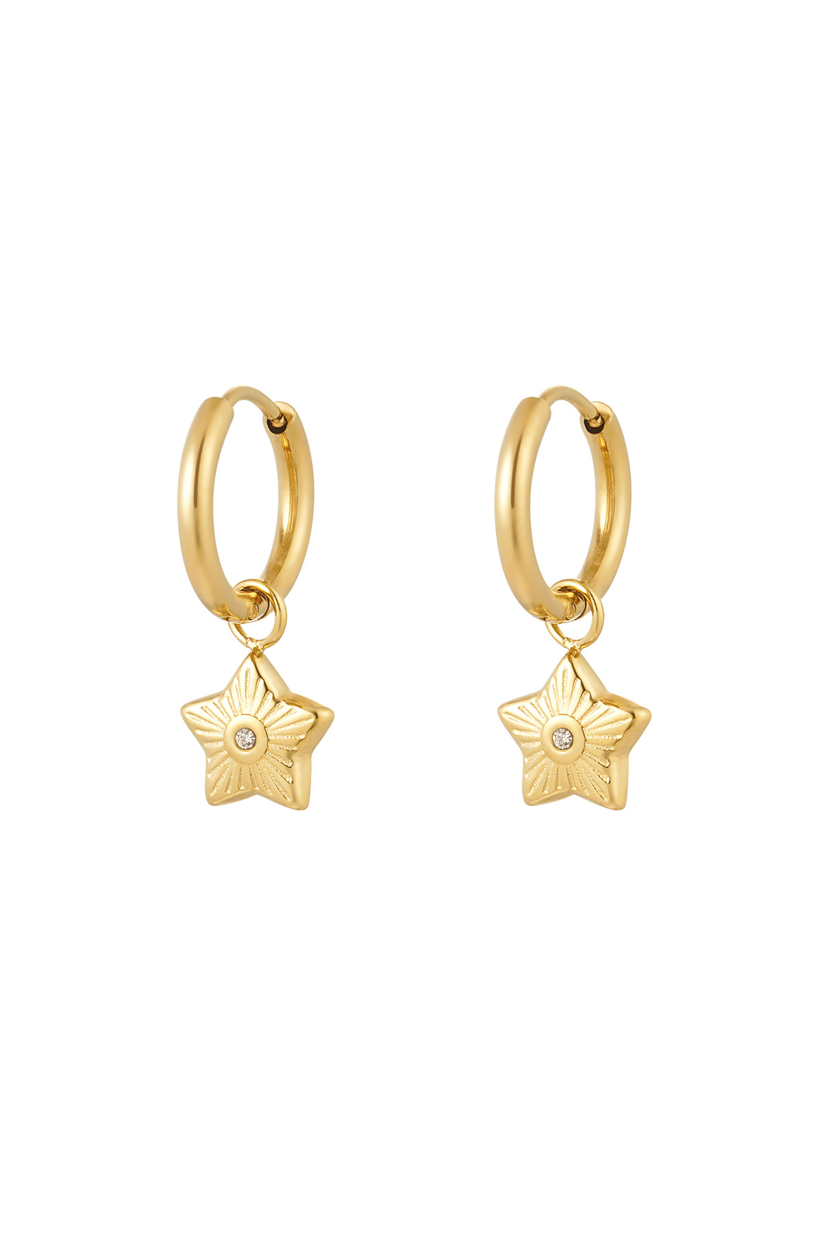 charm orecchini stella con pietra 2