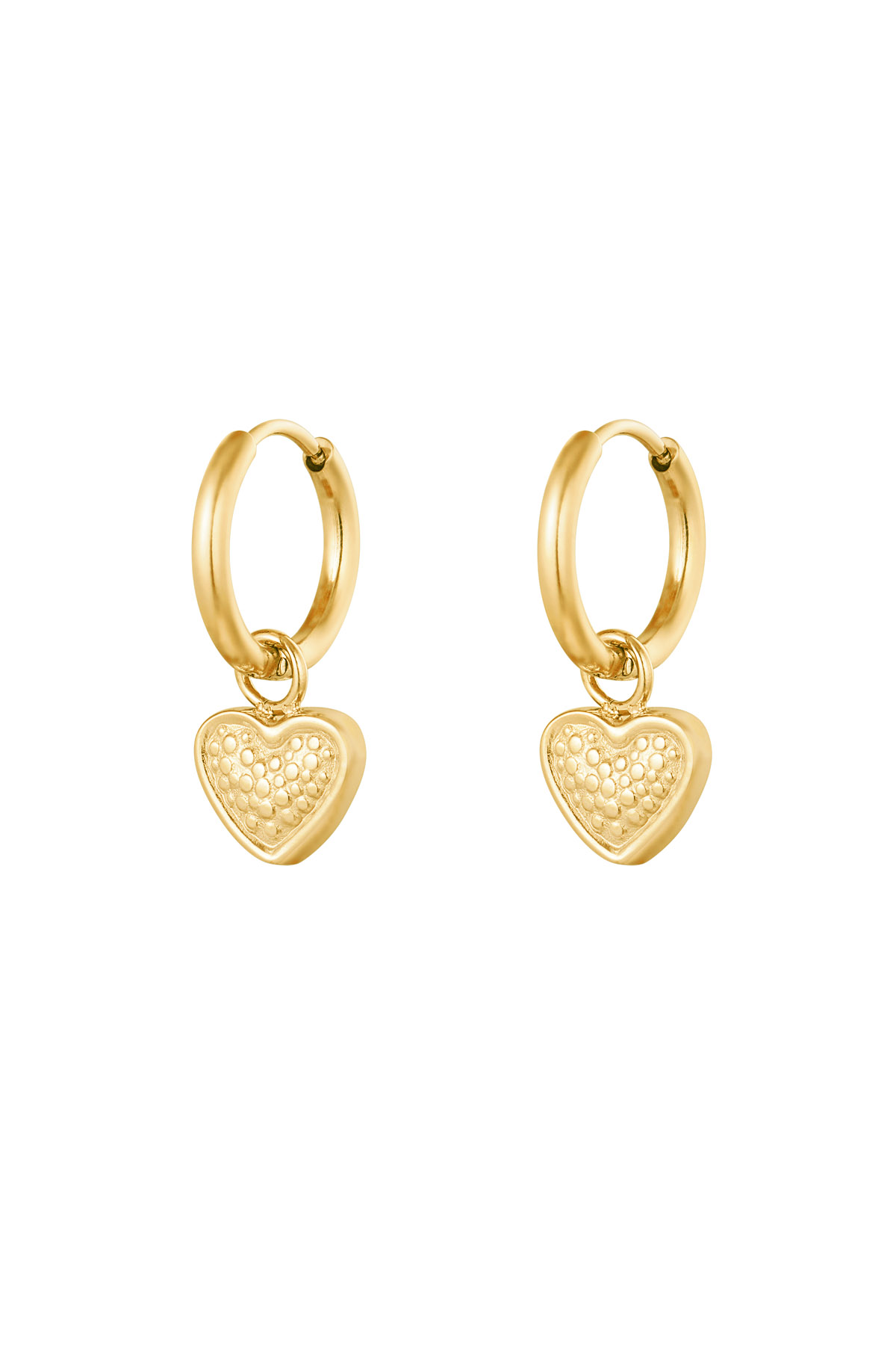 oorbellen hart met print 