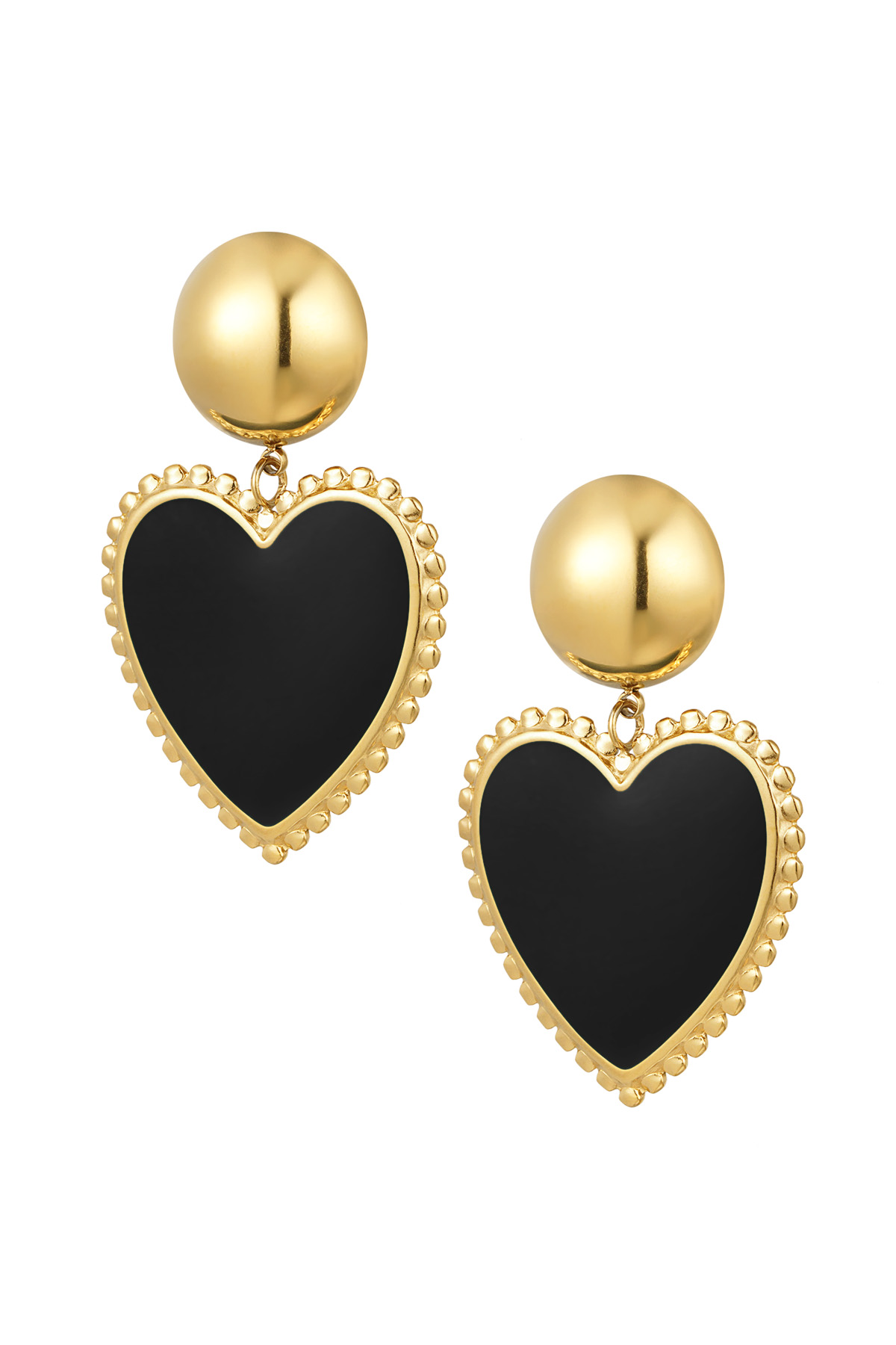 Earrings dot with heart