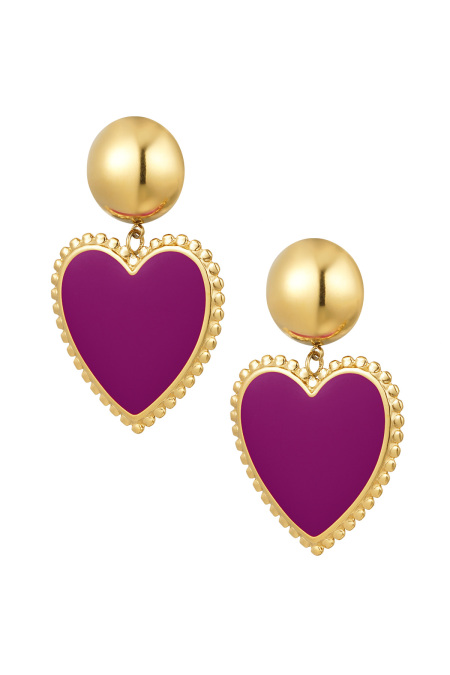 Earrings dot with heart